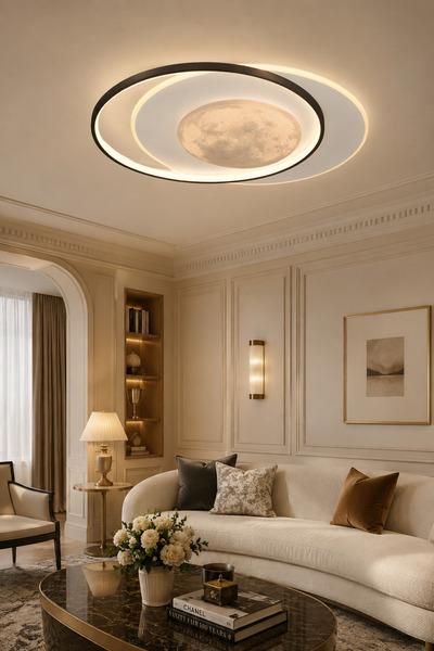 ESSLİGHT Dolunay 50 Cm 3 Renk Işık Özellikli Led'li Modern Salon Mutfak Yatak...