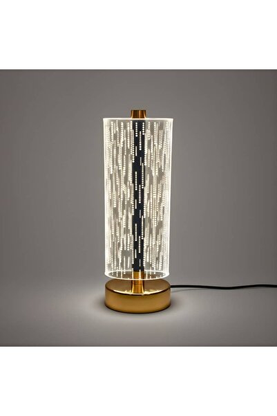 ACCEPT 3-Light Table Lamp, White & Yellow & Solar, Gold Metal Base