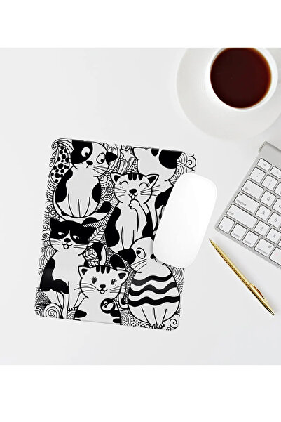 Özer Store Doodle Drawing Ορθογώνιο Mouse Pad με Στήριγμα Καρπού Μαξιλαράκι γ...