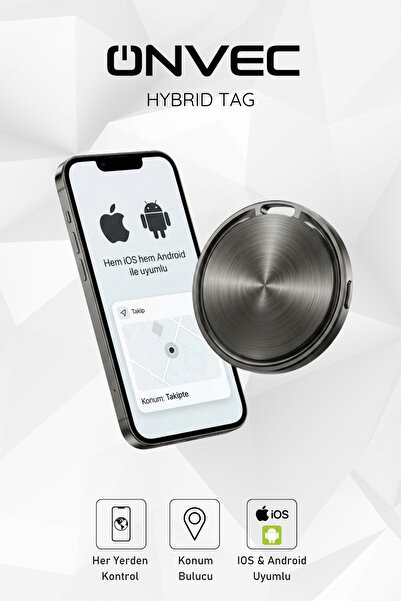 ONVEC Hybrid Smart Tag iOS Android Akıllı Eşya Bulucu Takip Cihazı