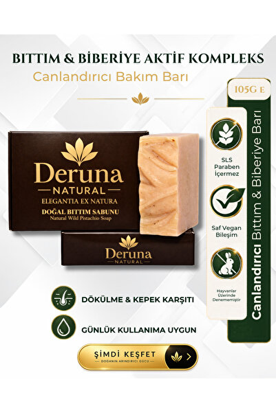 DERUNA NATURAL Bıttım & Biberiye Sabunu | Saç ve Cilt Canlandırıcı & Dökülme ...