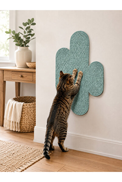 Naspar Mint Green 100% Organic Thread Sewn Cat Scratching Mat Natural Non-Dis...