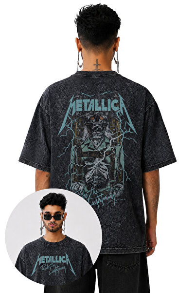 Fuddy Moda Unisex majica sa natpisom "Ride The Lightning" na leđima, periva, ...