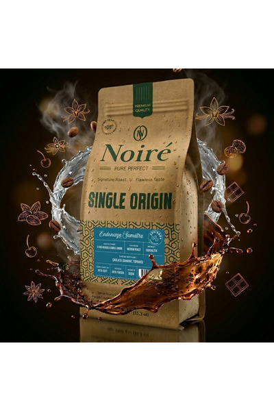 Noire Coffee Noire Endonezya Sumatra 1KG %100 Arabica – Orta Sert, Çikolata &...