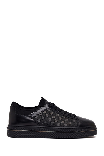Derimod Erkek Siyah Bağcıklı Deri Sneaker 26SFD640714