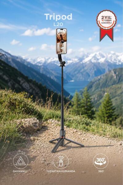 Torima Tripod Çok Amaçlı Kumandalı Selfie Çubuğu L20 Siyah