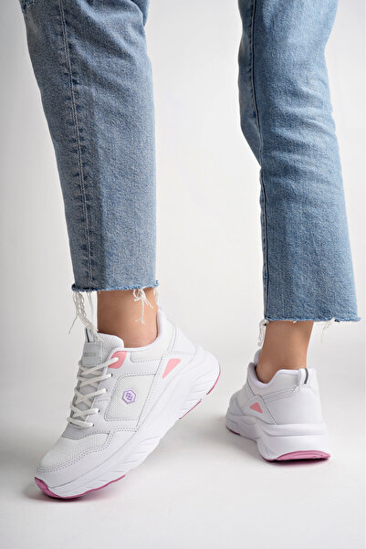 McDark KADIN SNEAKER BEYAZ PEMBE RENK SPOR AYAKKABI