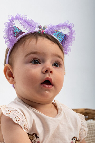 Rocha Baby تاج شفاف مزين بالدانتيل للفتيات - إكسسوار شعر لامع مملوء بالترتر م...