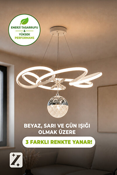 Zeda Teknoloji Kumandalı Güneş LED Sarkıt Avize - Kumandalı - Led Avize -