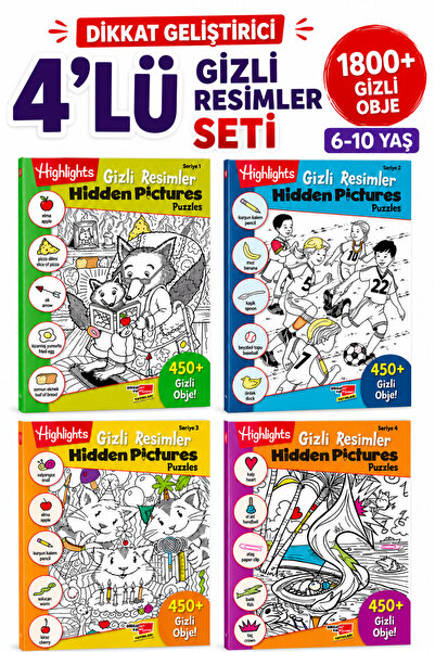 Highlights Yayınları Gizli Resimler Hidden Pictures 4 Lü Set Eğlenceli Eğlene...