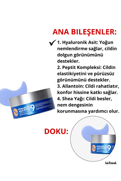 Medipeel MEDI-PEEL Hyaluron Aqua Peptide 9 Ampoule Eye Yoğun Nemlendirici Peptidli Göz Altı Hidrojel Pedleri