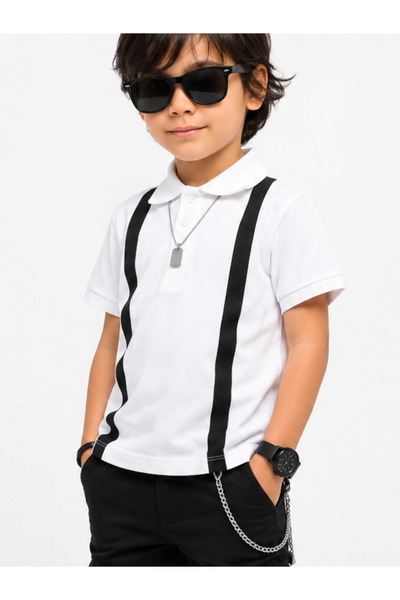 Casabony Bela linija Sa deznom Polo T-shirt
