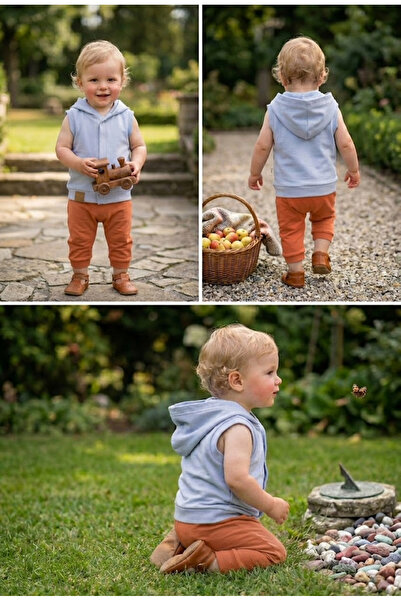 meyastore Baby Vest with Snap Fasteners and Hood