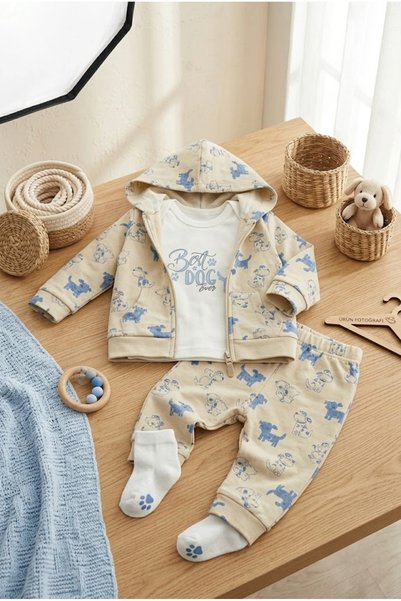 meyastore Baby Boy Suit with Dog Pattern