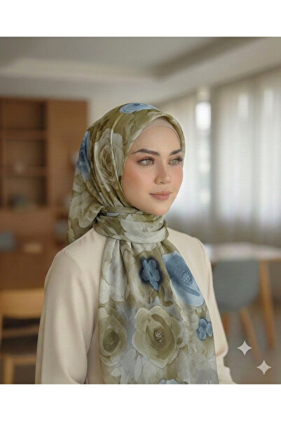 SK Scarfs Pamuk Vual Kumaş Çiçek Desen Şal