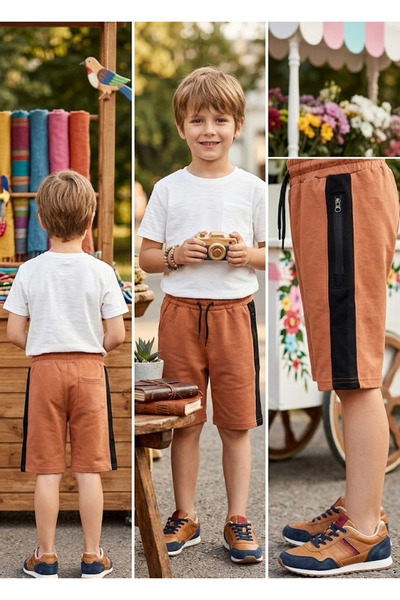 meyastore Boys' Cotton Pocketed Sports Shorts