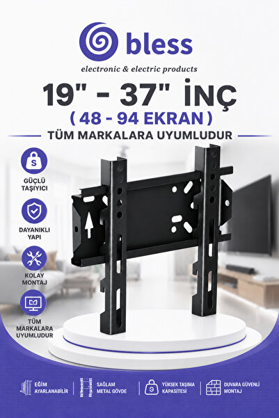 Bless Navitech 28" 72 Ekran Lcd UyumluTv Sabit Duvar Askı Aparatı