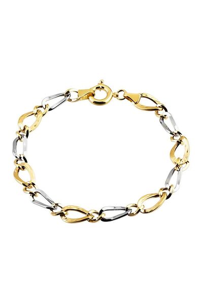 Sembol Gold Altın Bileklik Hallow 14K Sarı Beyaz Gold