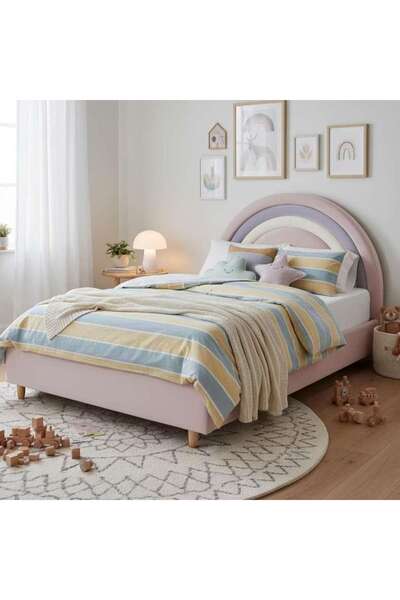PAN HOME Rainbow Retreat Kids Single Bed 120x200 Cm