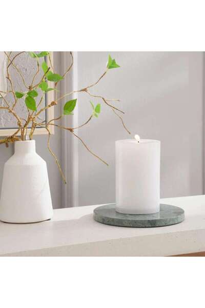 PAN HOME Unscented White Pillar Candle Dia10xh15cm - 55 Hrs