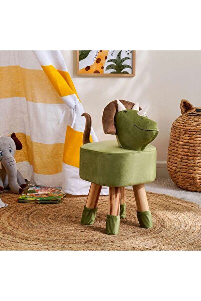 PAN HOME Dino World Kids Stool 40x28x55 Cm-green