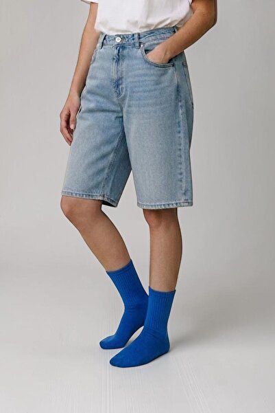 Socks Stores Unisex Cotton Blue Colored Socks - Single Comfortable Sports Ten...