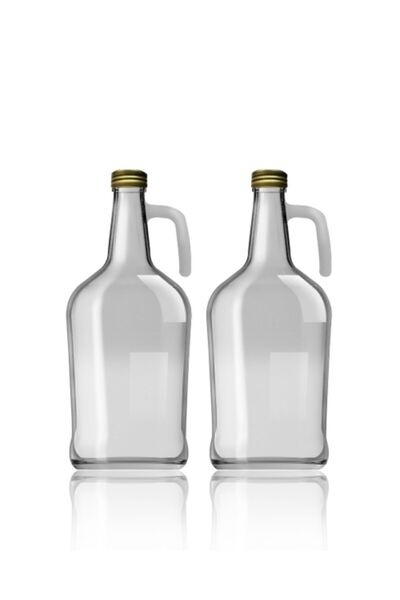 Paşabahçe 3 Litre Kulplu Galon Cam Şişe Şişesi Cam Yağlık - 2'li