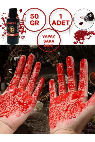 TOYFEST Parti & Tiyatro Kanı - Halloween Cadılar Bayramı 50 gr. Yapay Vampir ...