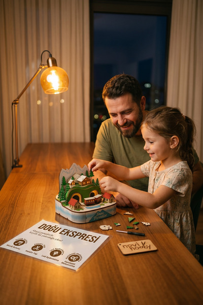 NoviHobby Doğu Ekspresi 3D Puzzle Ahşap Minyatür Maket Kiti DIY Kendin Yap