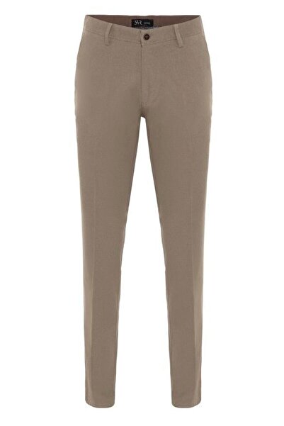 SÜVARİ Bej Regular Armürlü Pantolon
