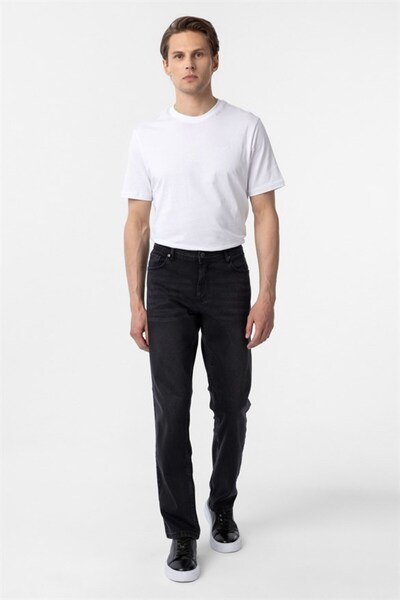 SÜVARİ Pantaloni negri din denim