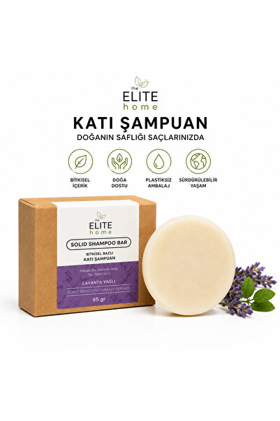 The Elite Home Bitkisel Katı Şampuan 95 Gr Lavanta