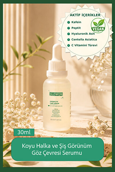 GLOWON Vegan İçerikli Hyalüronik Asit Ve Peptit Destekli Göz Altı Bakım Serum...