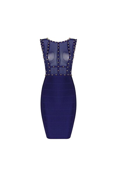 NO BRAND Rochie bandage elegantă - Bleumarin, L