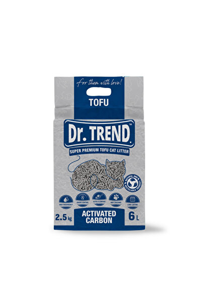 Dr.Trend Premium, Tofu, Așternut igienic pentru pisici, Carbon activ, 6L/2.5kg