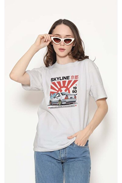 buzagi tasarım ürünleri Urban Regular Fit Unisex White T-Shirt