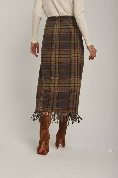 DALYDRESS تنورة ميدي منقوشة