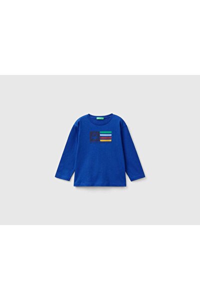 United Colors of Benetton Boys' Long Sleeve Cotton T-Shirt with Crew Neck