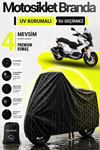 Motobros قماش القنب للدراجات النارية لبيجو XP400 أسود مقاوم للماء ومتين (أعلى...