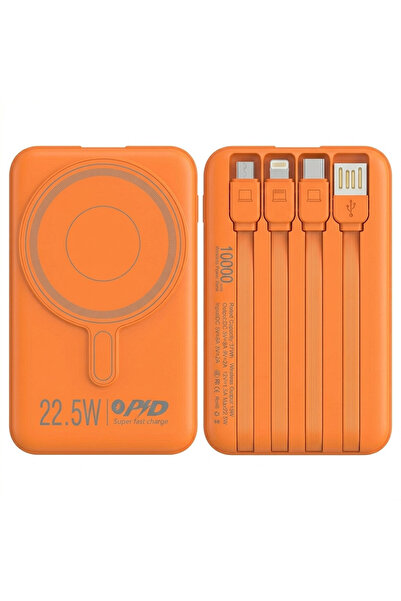 Magsafe Power Bank 10.000 mAh, USB-C, Οθόνη LED, 15W, Μαύρο