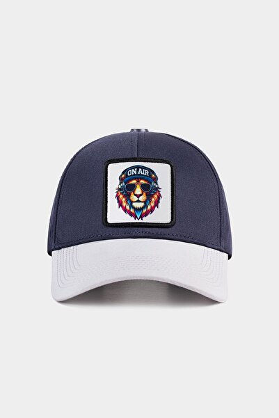 BlackBörk Six Lions Logo White-Navy Baseball Cap