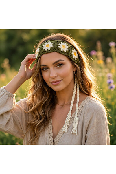 unbranded Handmade Crochet Daisy Flower Headband for Women and Girls