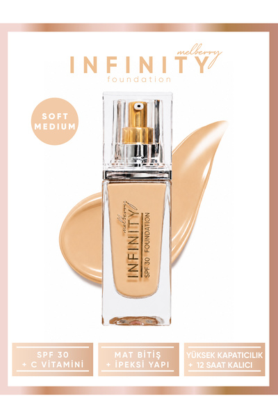 Melberry Infinity Fondöten Soft Medium Büyük Boy 40 ml Foundation