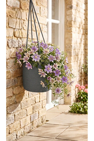ÖRGÜM Sepet Dekoratif Çiçeklik 15x15 Cm BİTKİ DAHİL DEĞİLDİR
