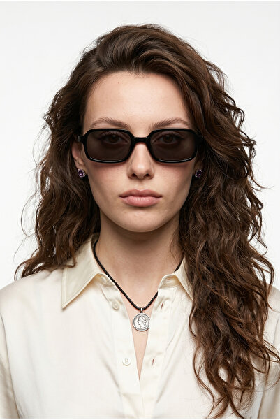 Houseofeyeris Pixora Black Frame Minimal Narrow Rectangle Sunglasses – Black ...