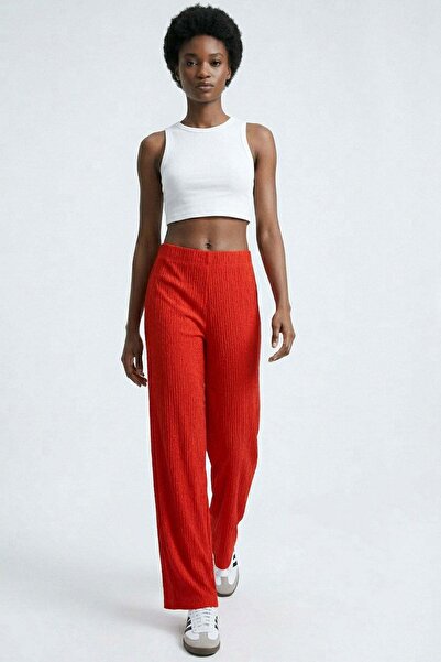 COTENCONCEPT Comfortable Fit High Waist Wide-Leg Viscose Mix Women's Trousers