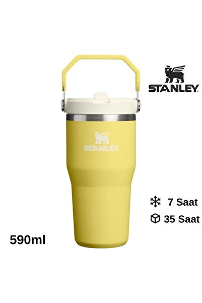 Stanley The IceFlow Flip Straw Pipetli Termos Bardak 0.59 LT Matara SARI