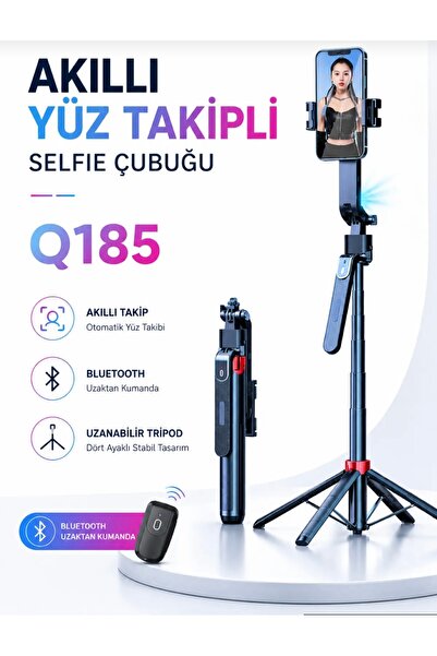 comse Q185 Akıllı Yüz Takip Özellikli Kameralı Kumandalı Canlı Yayın Selfi Çu...