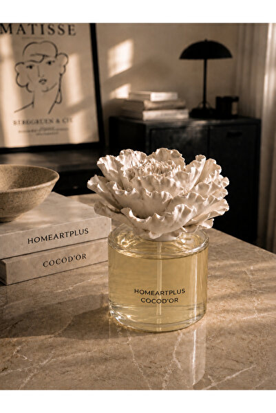 homeartplus Vanilya Kokulu dekoratif şakayık seramik çiçekli Oda Kokusu 100 ML