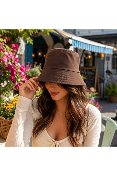 Wearflawless Γυναικείο καπέλο bucket σε καφέ απόχρωση, Καλοκαιρινό καπέλο buc...